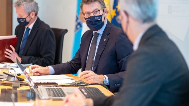 Alberto Núñez Feijóo en el Consello da Xunta.