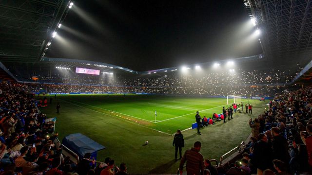 Riazor durante la disputa del Deportivo-Dinamo de Kiev de la Youth League.
