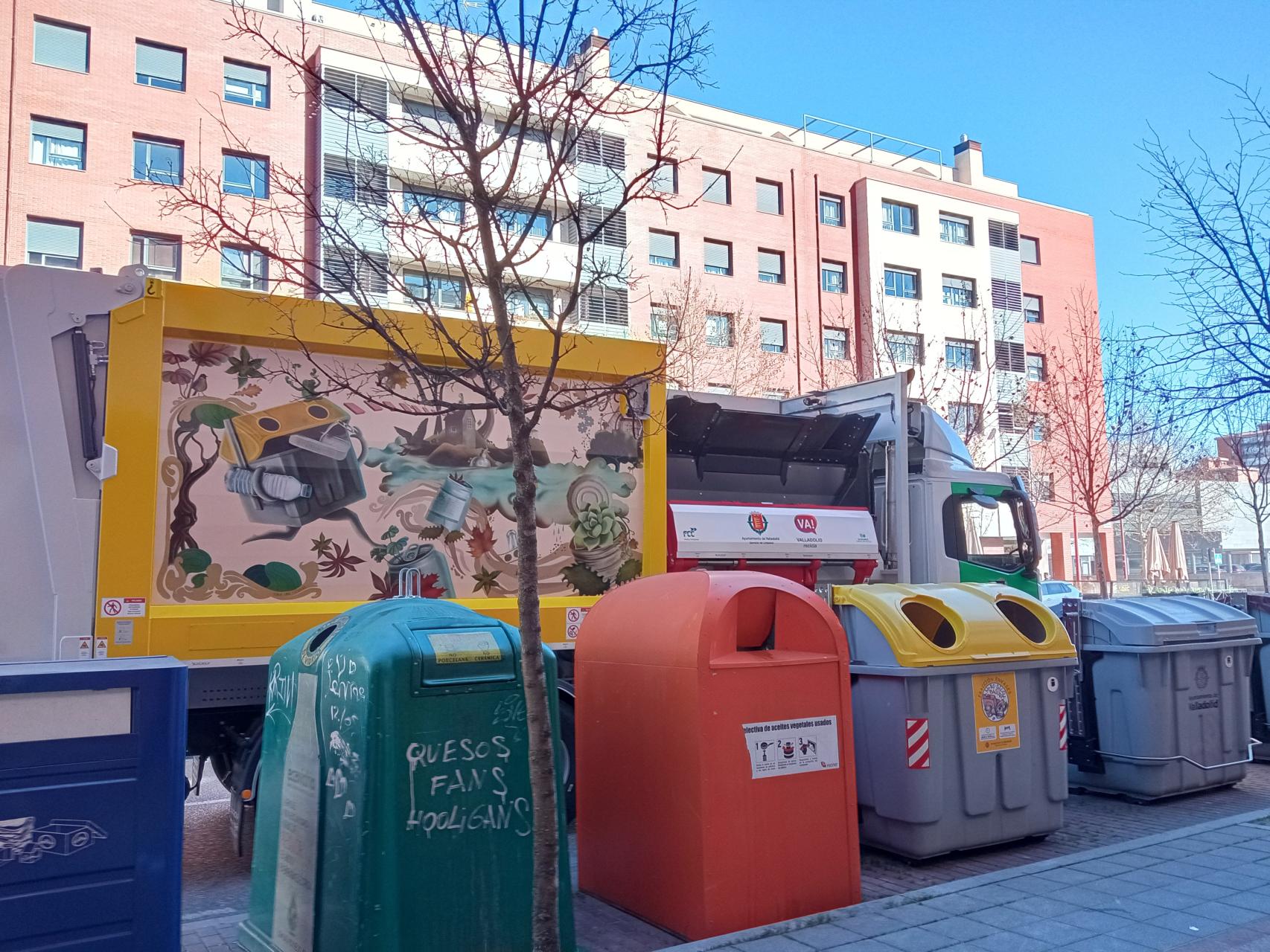 Imagen de los contenedores en Valladolid