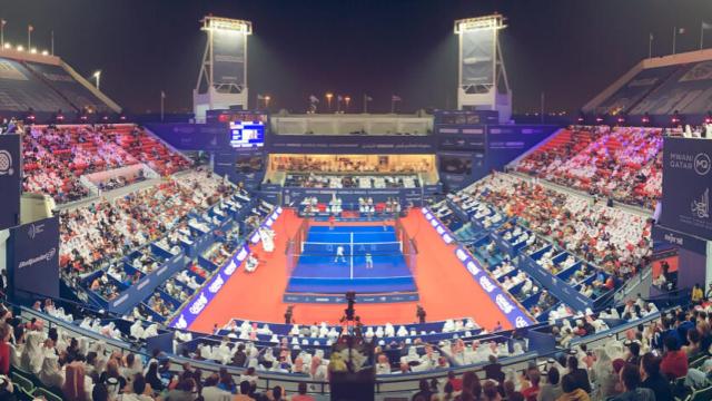 Partido de pádel durante el Mundial de 2021 en Catar