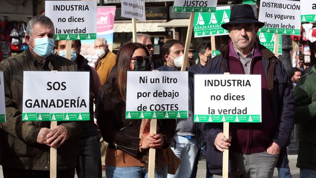 Protesta de Asaja este viernes en Toledo. Fotos: Óscar Huertas
