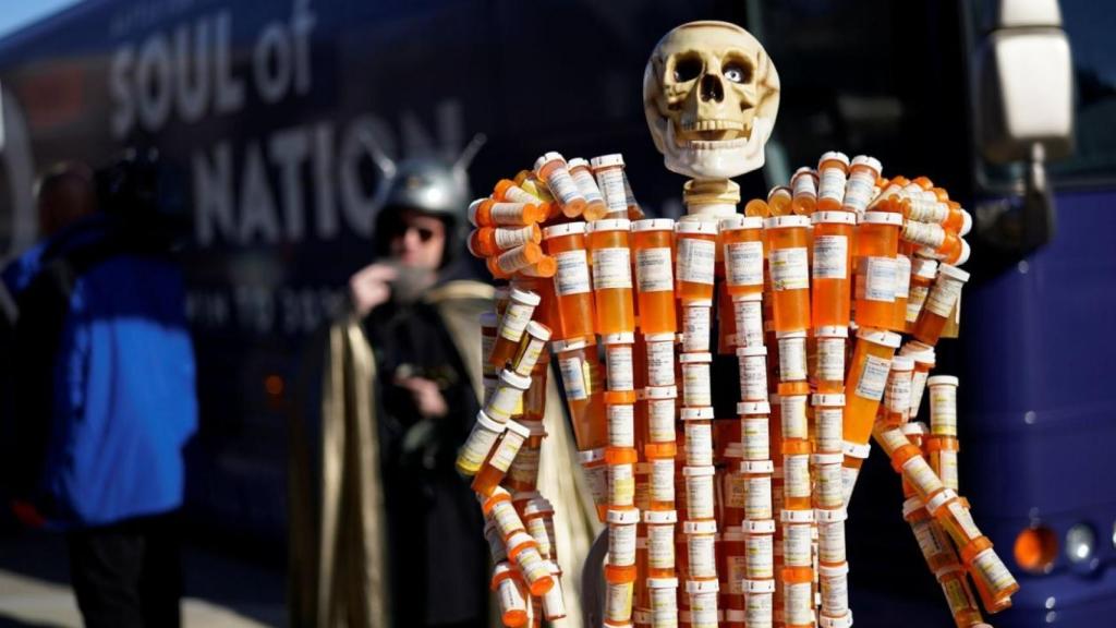 Manifestaciones contra los opioides en EEUU.
