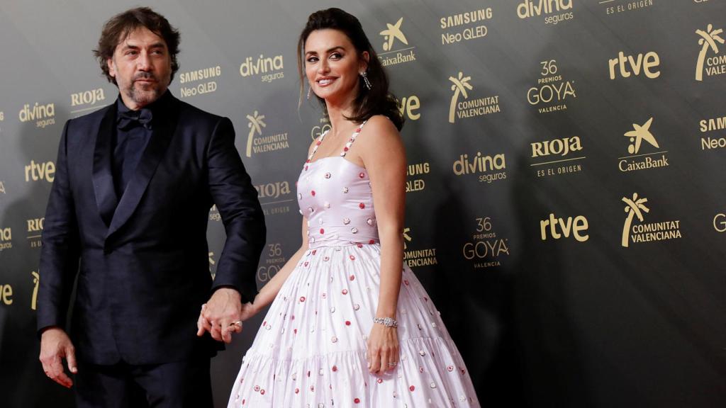 Javier Bardem y Penélope Cruz, en la alfombra roja de los Goya.