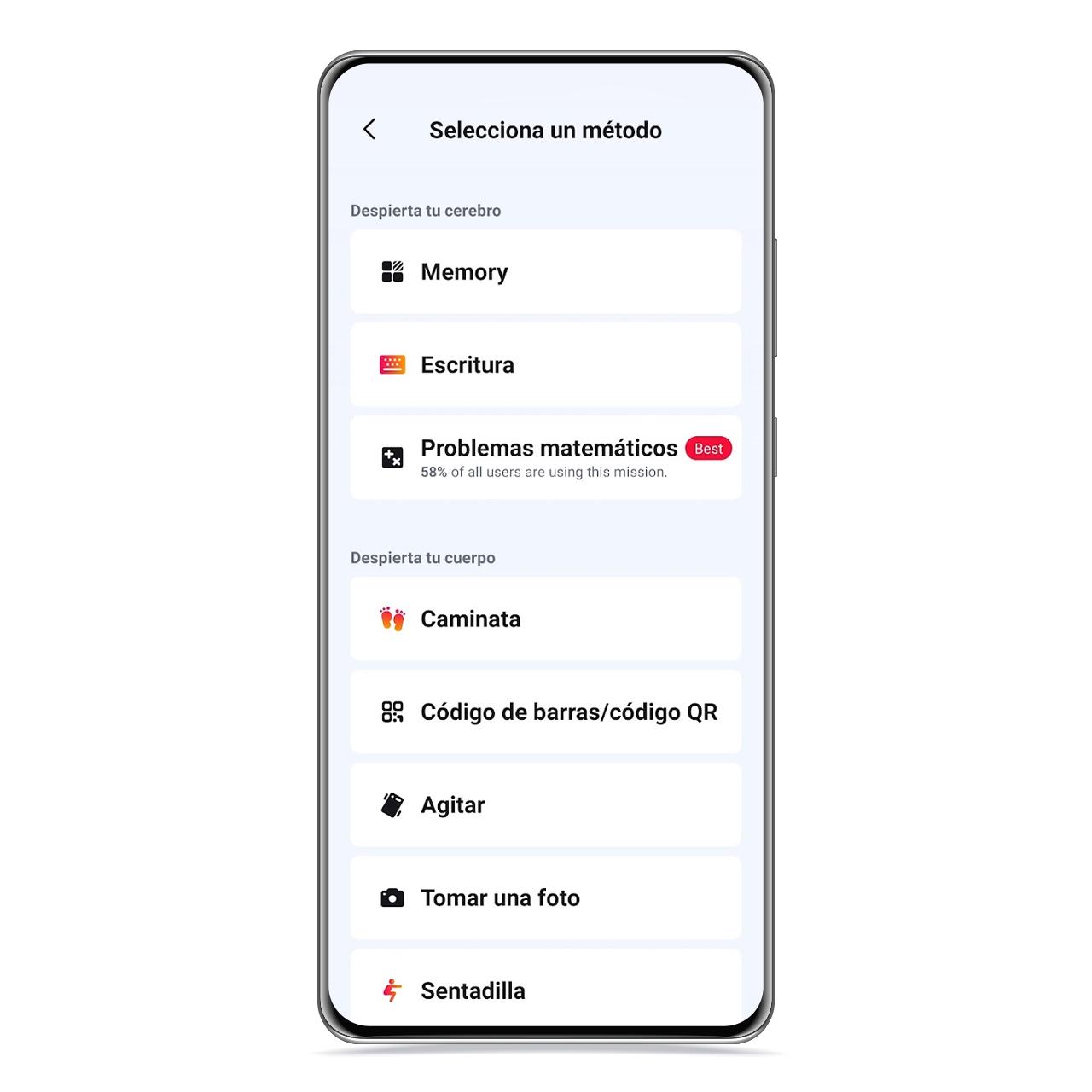 Métodos de desbloqueo en Alarmy