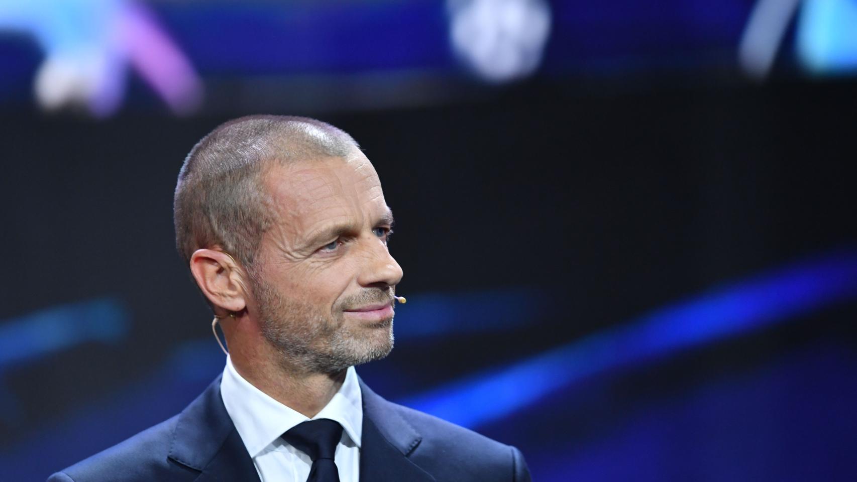 Aleksander Ceferin, durante un acto de la UEFA.