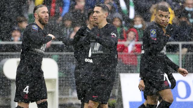 Sergio Ramos, Ángel Di María y Kylian Mbappé