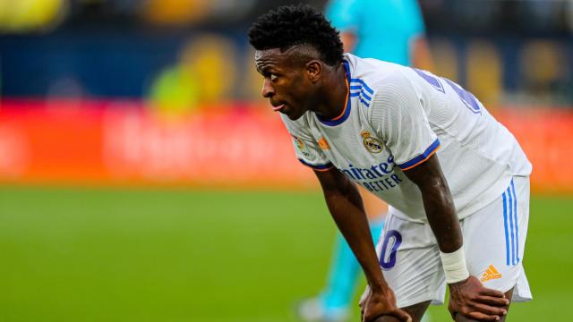 Vinicius coge aire en el partido contra el Villarreal