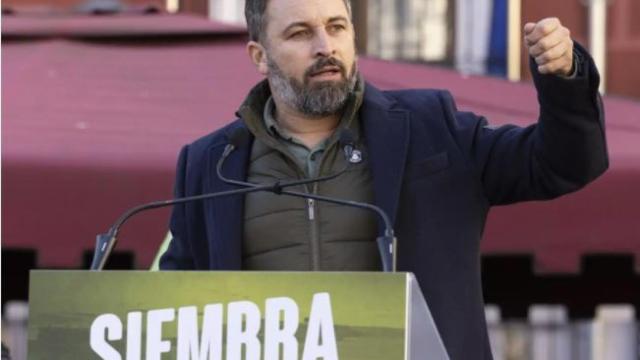 Santiago Abascal en un mitin.