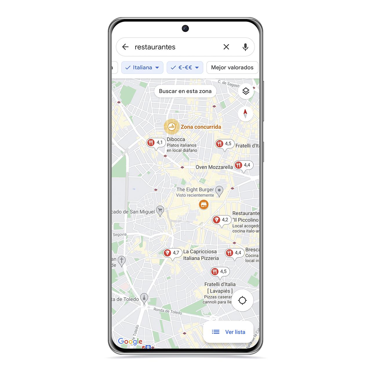 Restaurantes en Google Maps