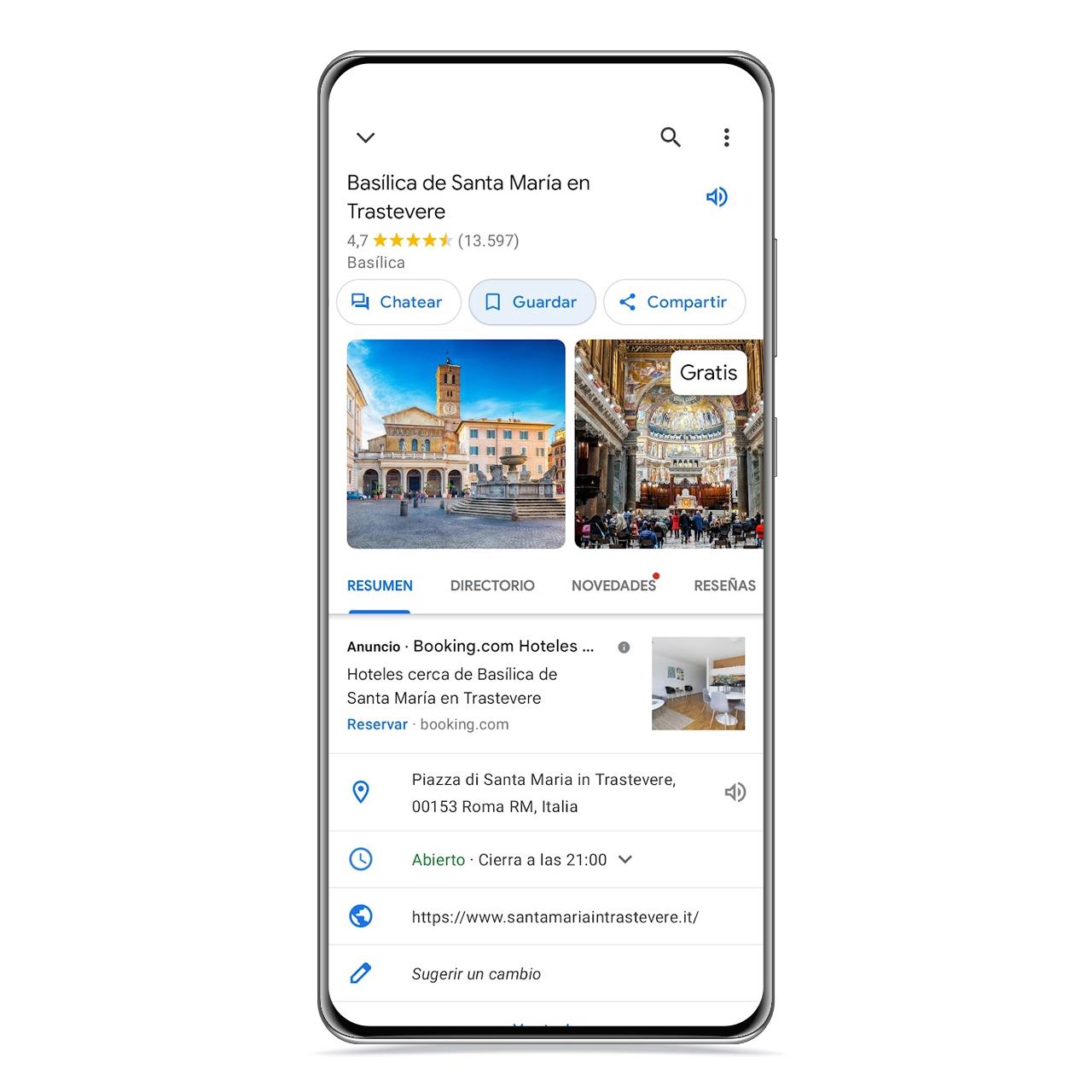 Ficha en Google Maps