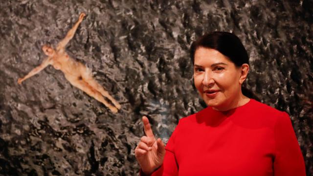 Marina Abramovic en su exposición 'Portrait as Biography'. Foto: Javier Lizon / EFE