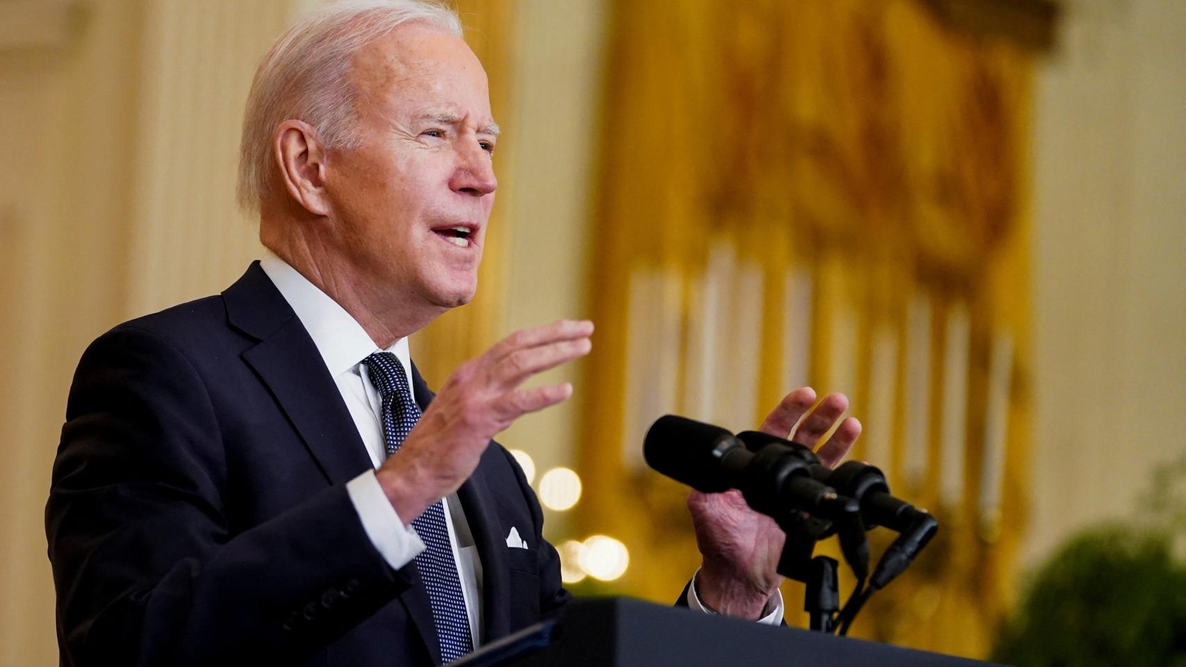 El presidente estadounidense, Joe Biden, durante una comparecencia desde la Casa Blanca.