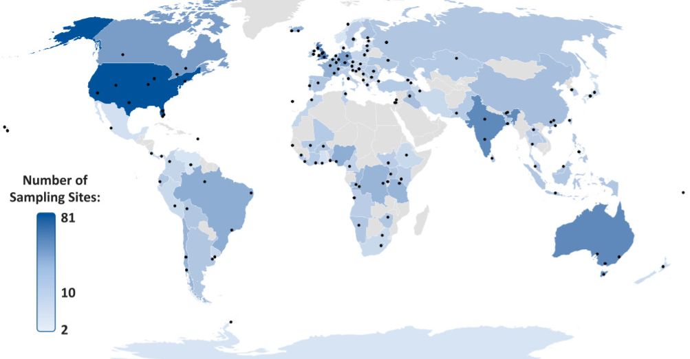 Mapa de los ríos contaminados.