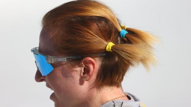 Valentyna Kaminska, durante una prueba de Pekín 2022.