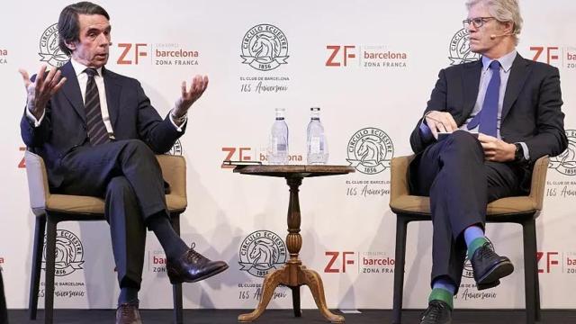 Aznar en la conferencia en el Círculo Ecuestre