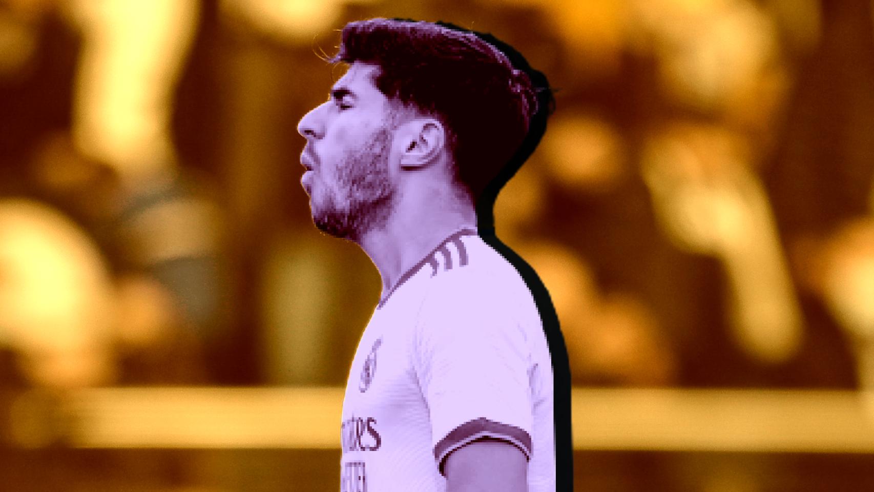 Marco Asensio, en un fotomontaje.