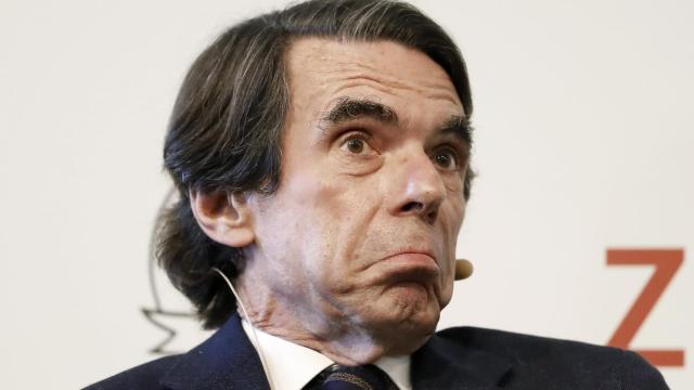 El expresidente del Gobierno José María Aznar este miércoles durante su participación en el coloquio Agendas Cruzadas Madrid-Barcelona.