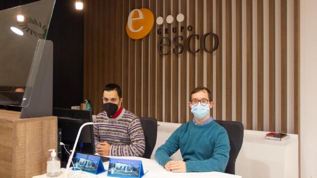 Xoel Pardo y Samuel Martinez, socios de Down Coruña que trabajarán en Esco Expansión.
