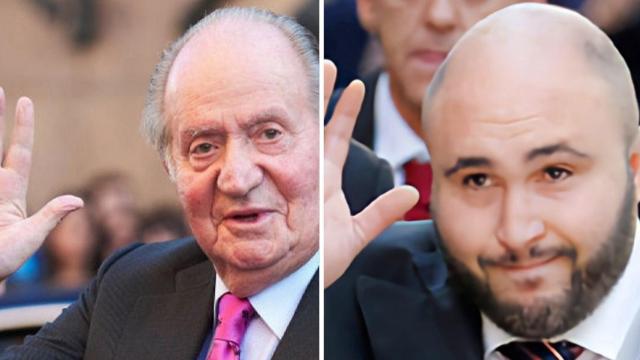 El emérito y Kiko Rivera al comienzo del hilo que se ha hecho viral.