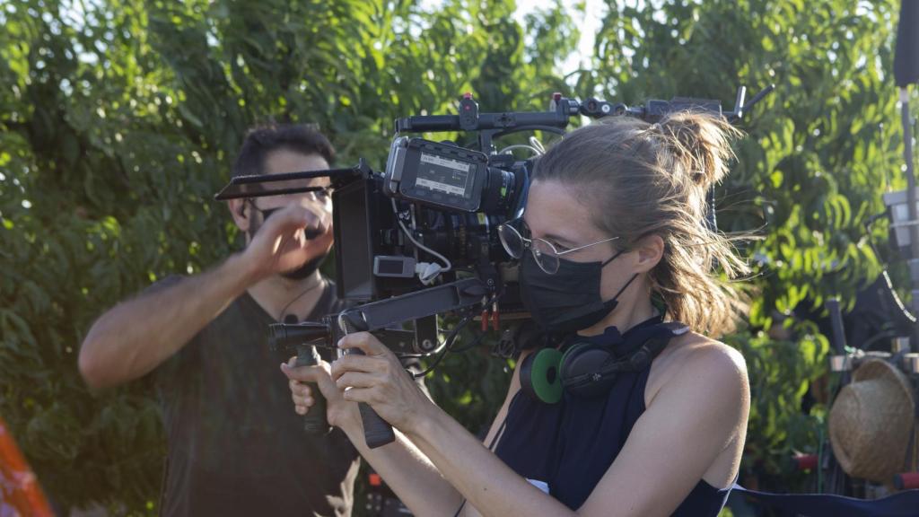 Imagen del rodaje de 'Alcarrás'.