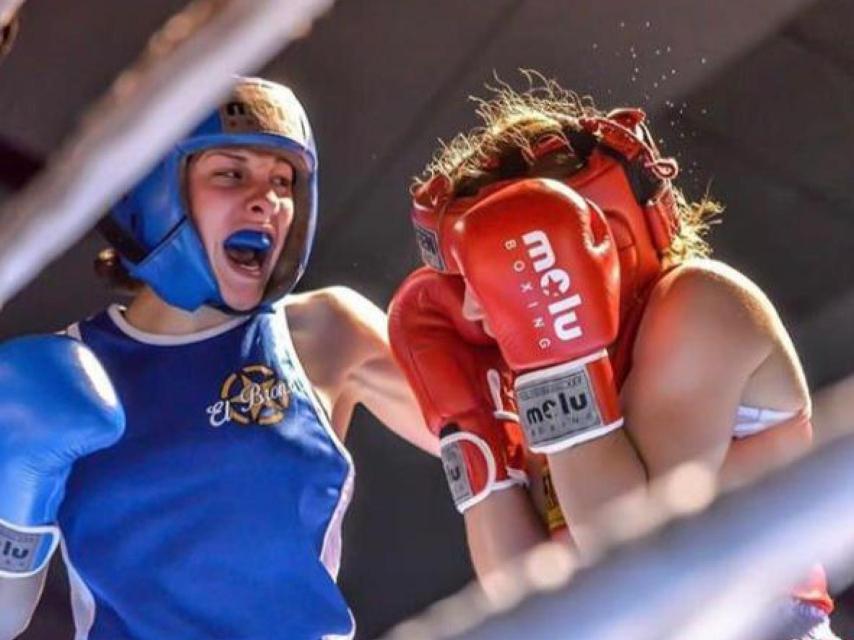 La vallisoletana Laura Pequeño durante un combate