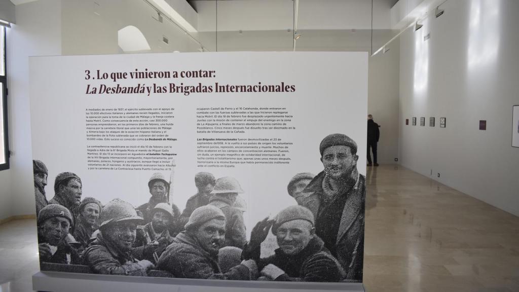 Hay una parte de la muestra dedicad a las Brigadas Internacionales.