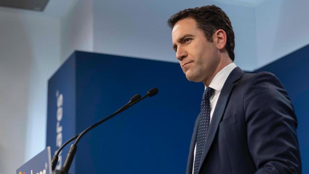 Teodoro García Egea, durante su rueda de prensa de este jueves.