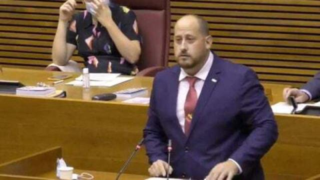 David García en Les Corts valencianes.