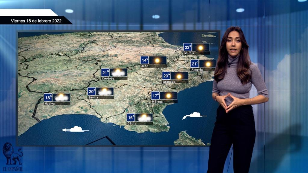 El tiempo para el viernes 18 de febrero.