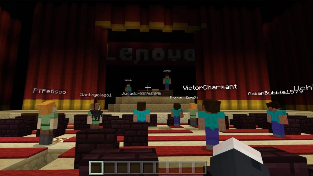 La rueda de prensa tuvo lugar dentro del videojuego Minecraft.