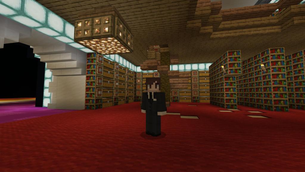 La sala de los materiales del evento en el metaverso.