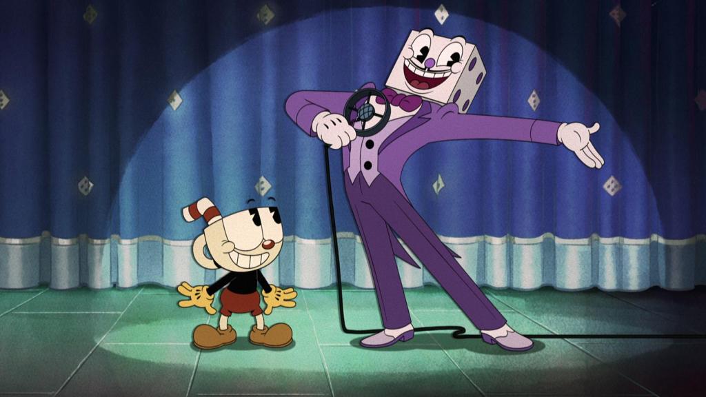 Cuphead y King Dice en la serie.