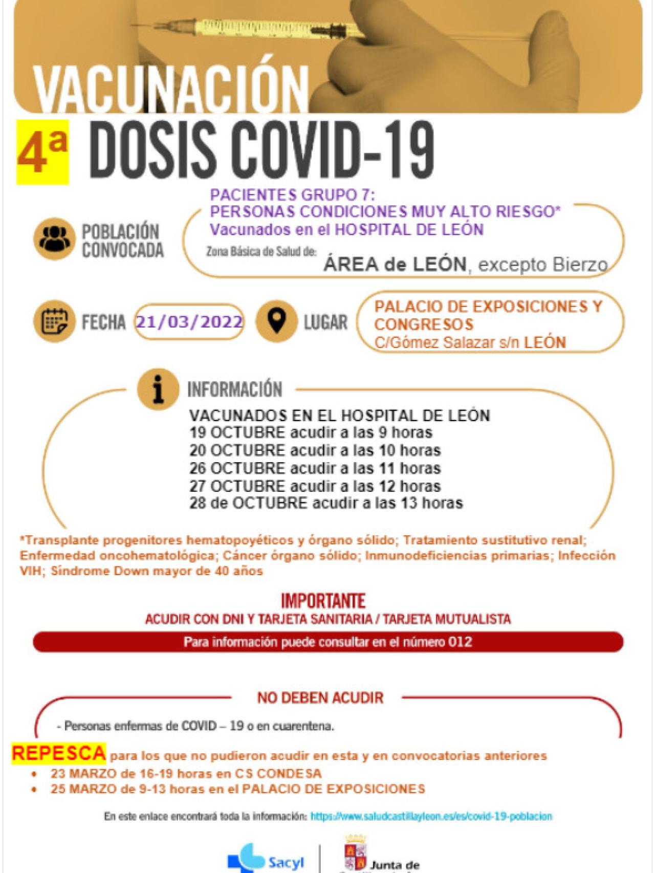 Vacunación León 21 marzo