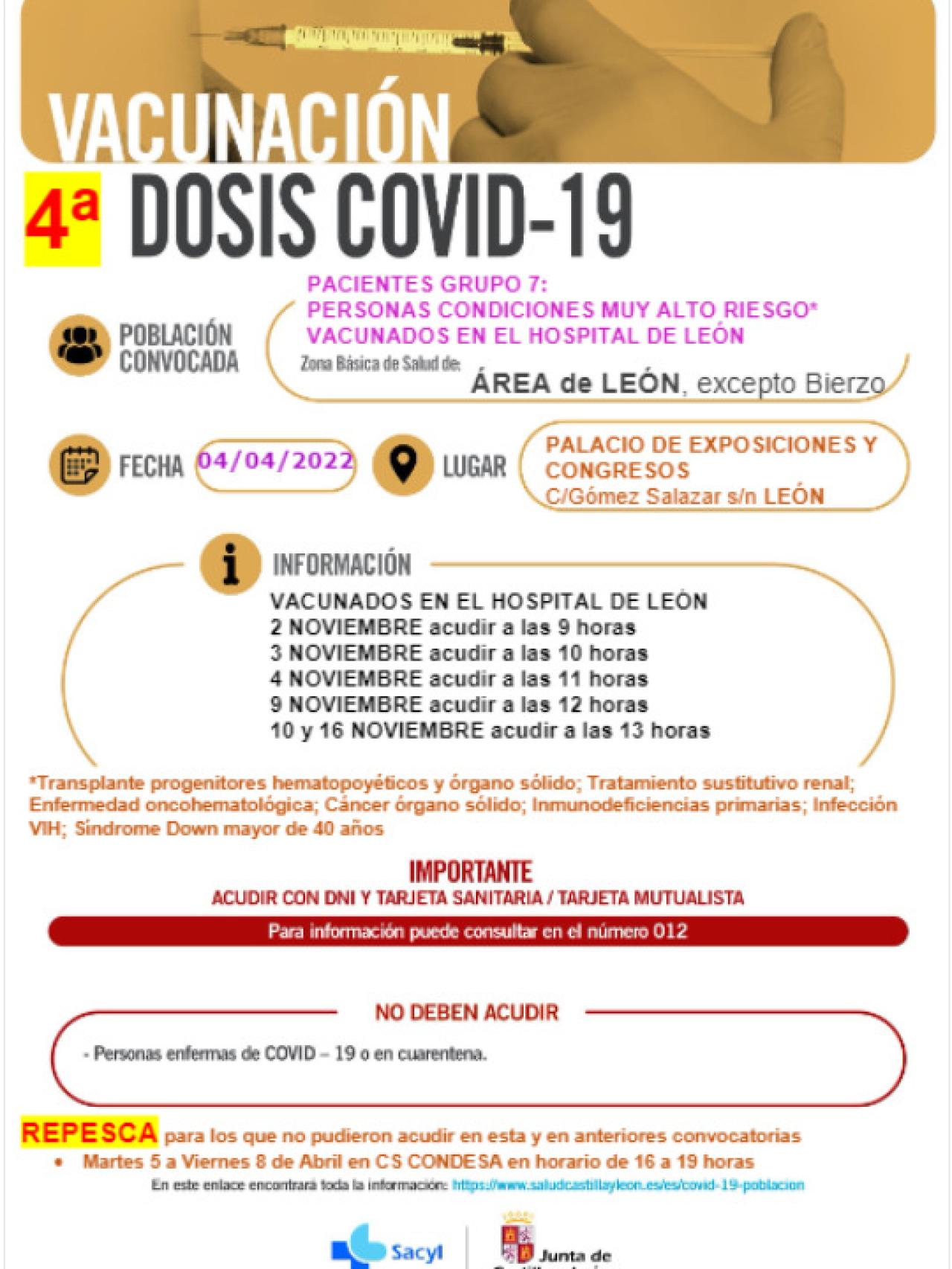 Vacunación León 4 de abril