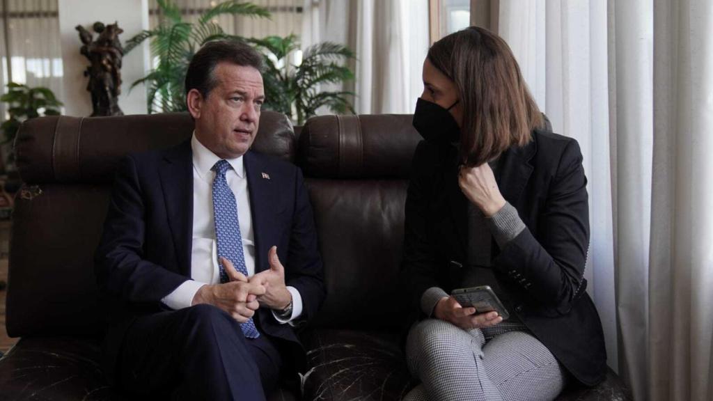 El ministro de Industria, Comercio y Mipymes de República Dominicana, Víctor Bisonó, durante la entrevista en Madrid.