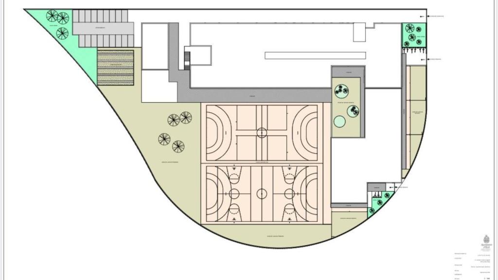 Plano del proyecto básico del nuevo centro aprobado por el Ayuntamiento de Elche.