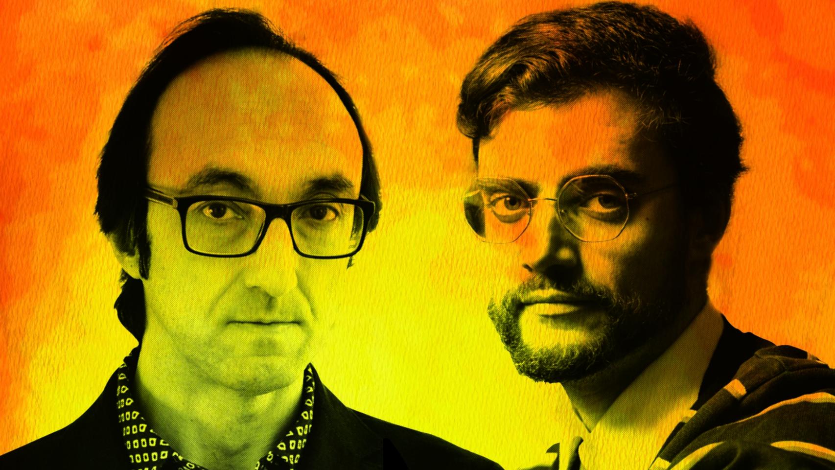Agustín Fernández Mallo (Foto: Iván Giménez) y Ernesto Castro (Foto: Asís G. Ayerbe)