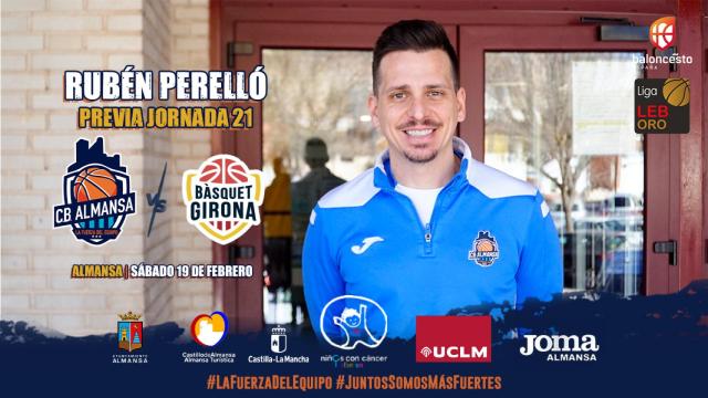Previa Rubén Perelló J21 CB Almansa con AFANION vs Bàsquet Girona