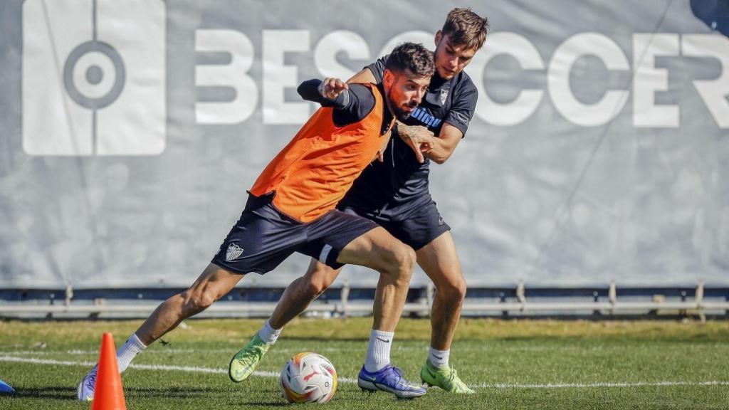 Vadillo y Febas, en un entrenamiento de la semana.