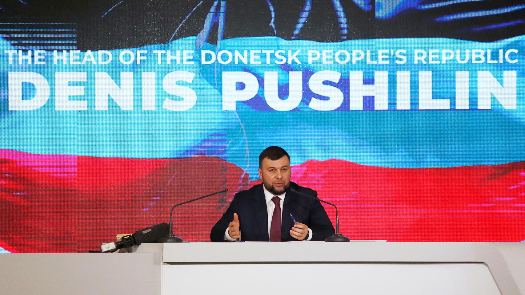 El líder de la autoproclamada república separatista de Donetsk, Denís Pushilin.