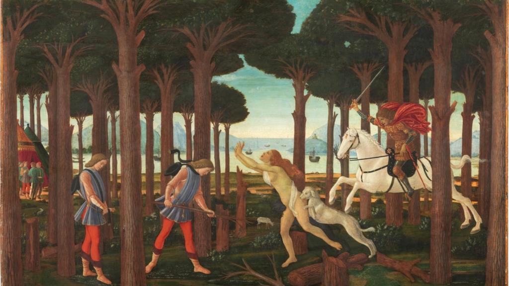 'Escenas de La historia de Nastagio degli Onesti', de Boticelli