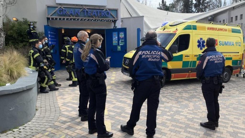 Servicios de Emergencias en el Parque de Atracciones de Madrid.