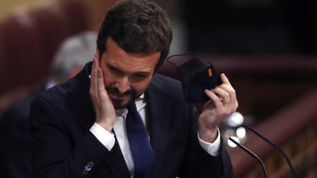 Pablo Casado, presidente del PP, en el Congreso.