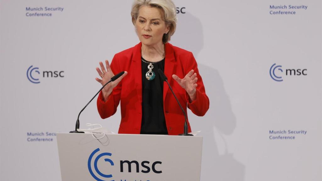 La presidenta de la Comisión Europea, Ursula von der Leyen, este sábado. Efe