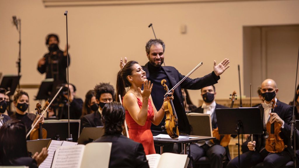 Leticia Moreno, tras su concierto en Alicante con el Adda Simfònica dirigida por Josep Vicent.