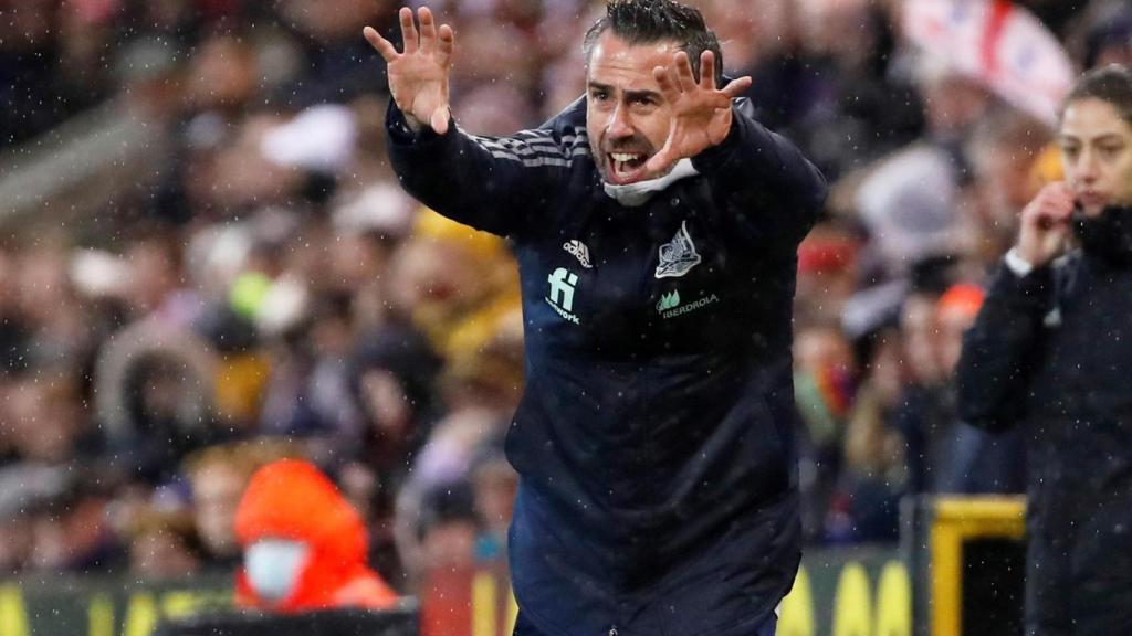 Jorge Vilda, en un partido de la selección española de fútbol femenino en la Arnold Clark Cup 2022