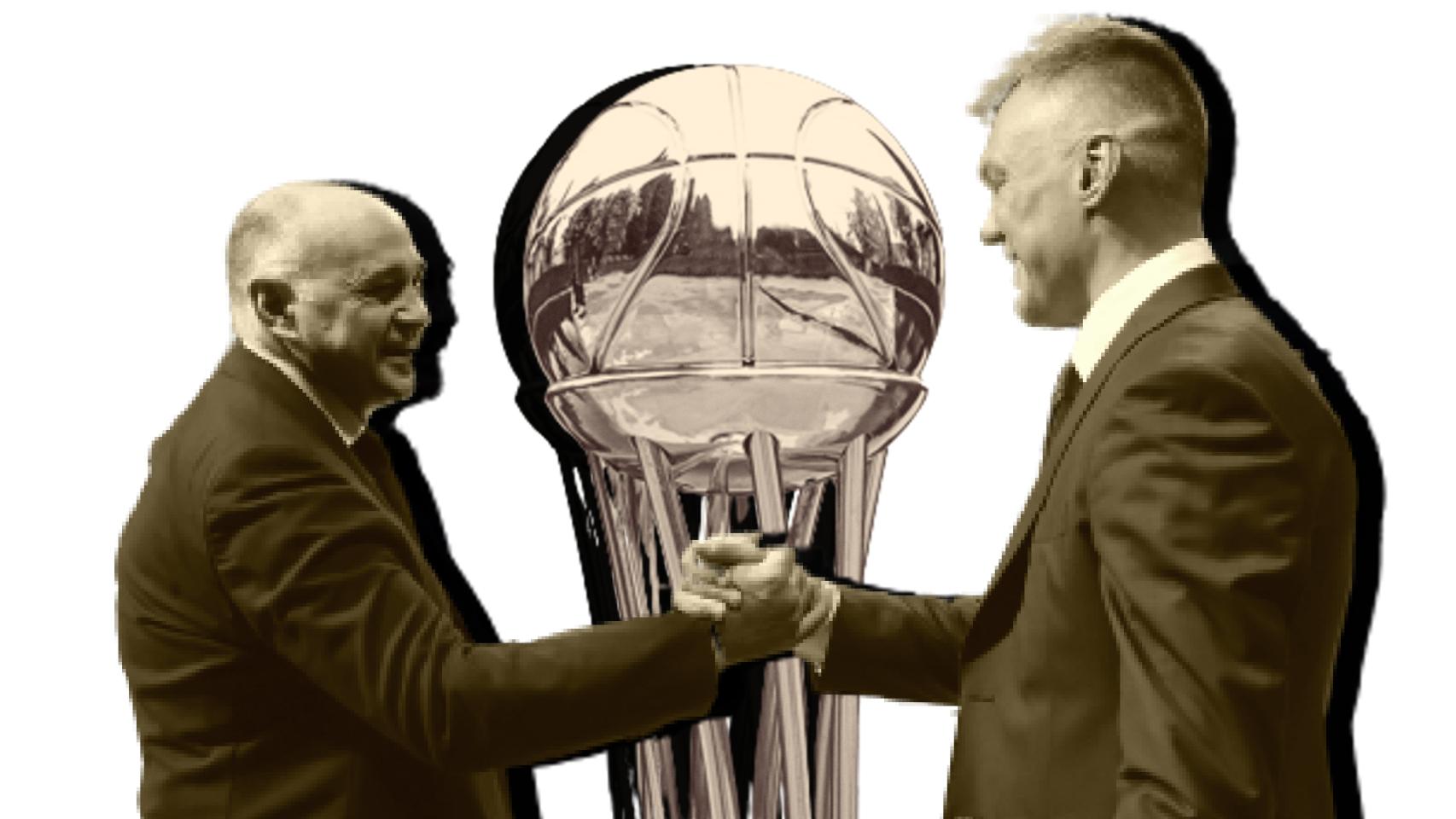 Pablo Laso y Sarunas Jasikevicius, en un fotomontaje.