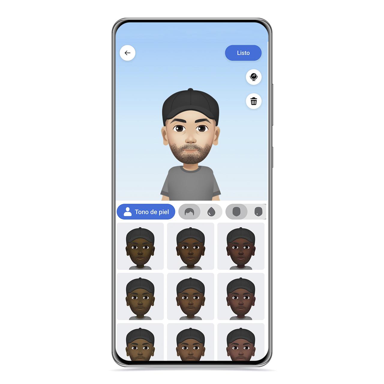 Tono de piel del Avatar 3D