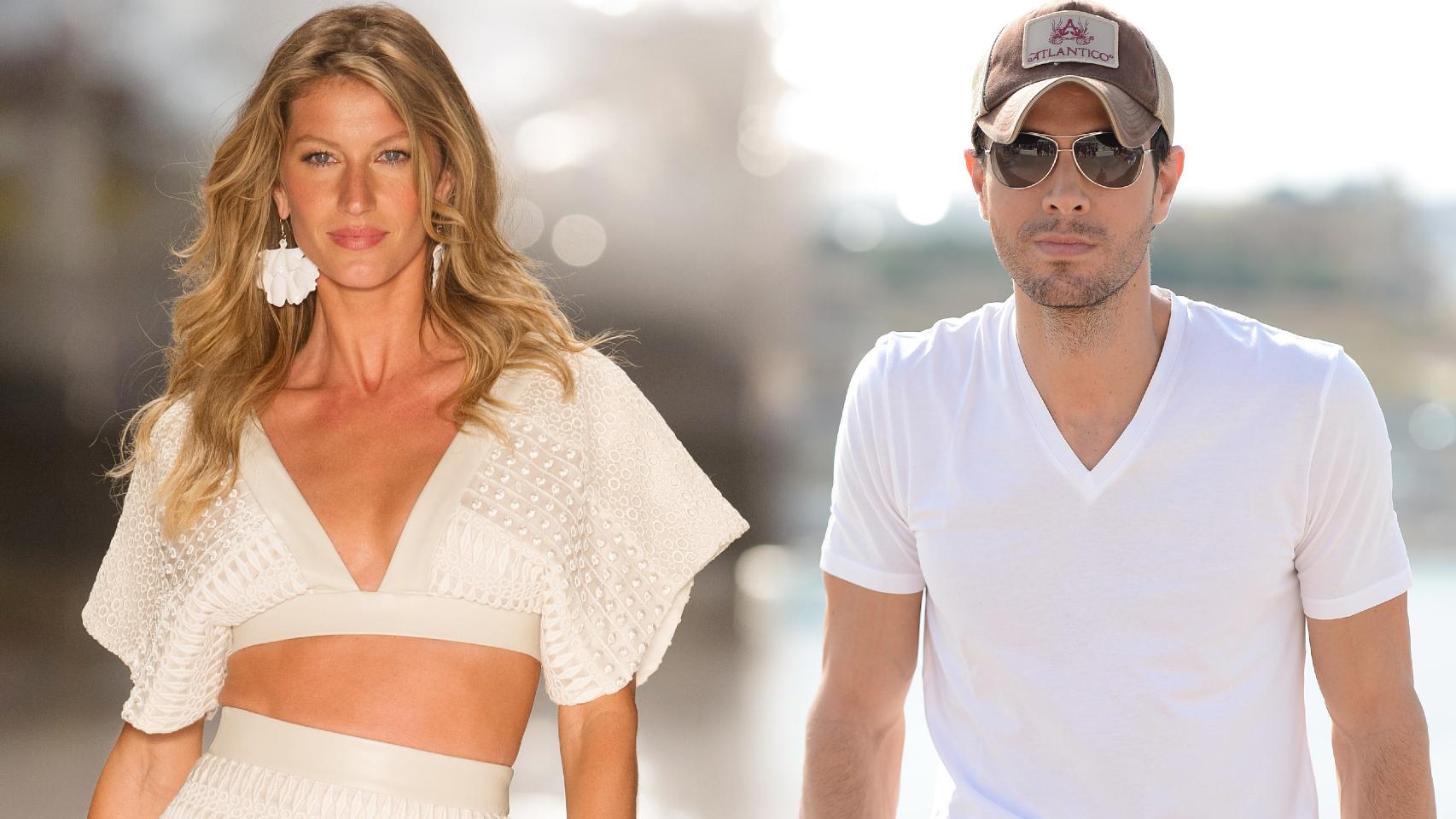 Giselle Bundchen y Enrique Iglesias en un montaje de JALEOS.