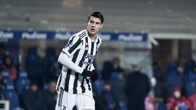 Álvaro Morata durante un partido de la Juventus